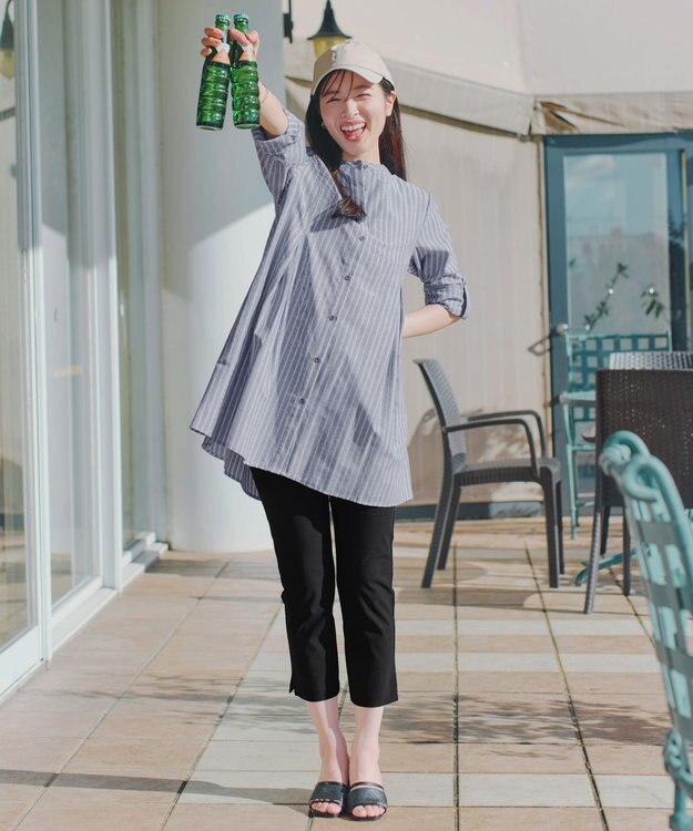 Tiaclasse 日本製シーズンレスエアシルキーパンツ ブラック