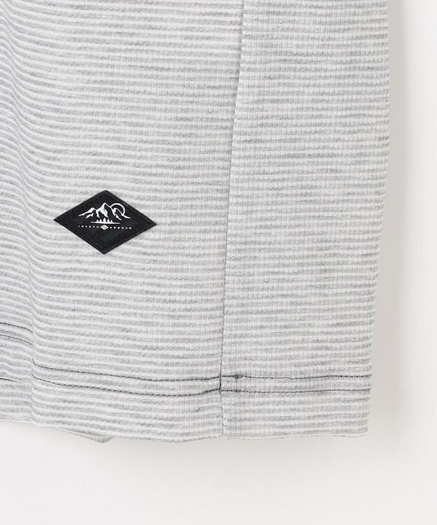 JOSEPH ABBOUD MOUNTAIN 【ゆったり】グリットワッフル アウトドアTシャツ ライトグレー系