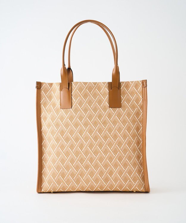 MIYABIYA  LAQUOH クロス柄ジャガードトートバッグ L ベージュ