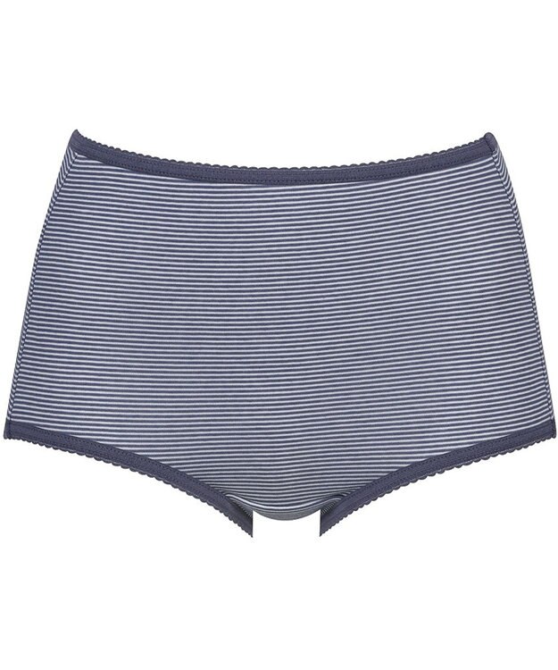 Wing ショーツ　【デイリーフィット】　ボーダー柄　はきこみ丈ふかめ　ウイング／ワコール　EC3620 オリーブ