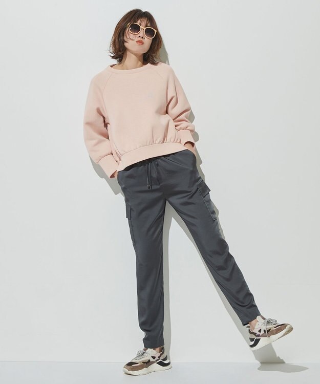 ICB 【WEB限定カラーあり・洗える】Calm カーゴパンツ チャコールグレー系