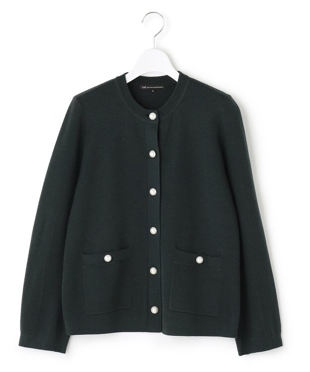 23区 【CLASSY.1月号掲載】ウールブレンド カーディガン ダークグリーン系