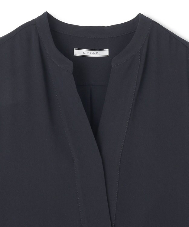 BEIGE， 【WEB限定・洗える】CELOSIA / クロスオーバーVネックワンピース Navy