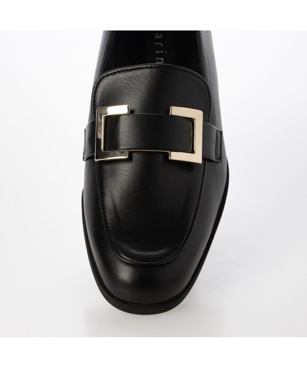 MODE ET JACOMO <carino>【レイン対応】バックルソフトスクエアトゥローファー ブラック