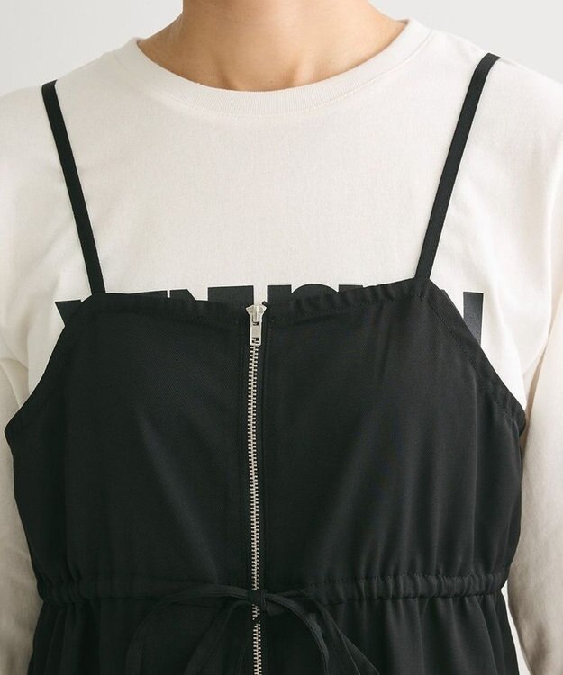 Green Parks ウエストリボンサロペット Black