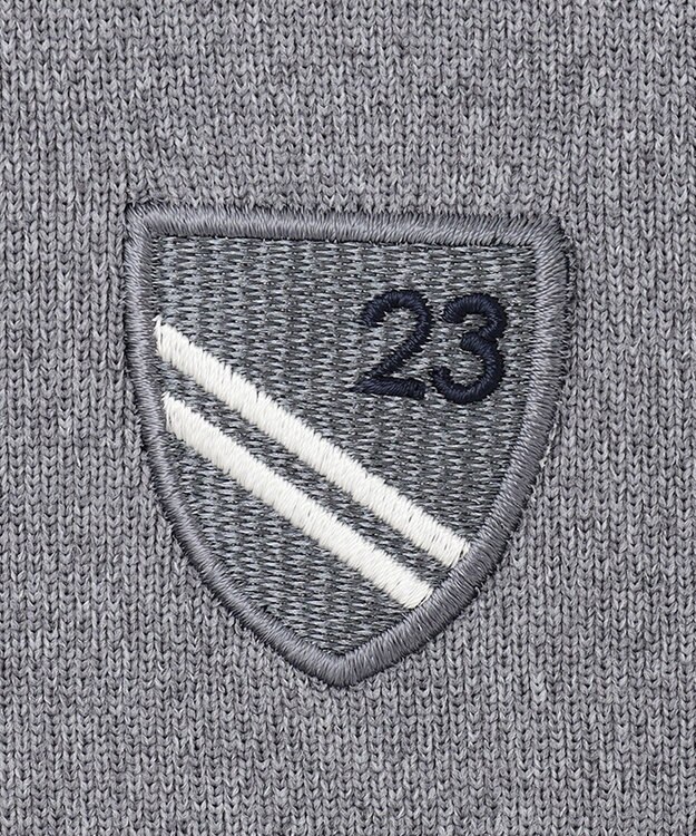 23区GOLF 【MEN】ハーフジップ ニットソー ライトグレー系