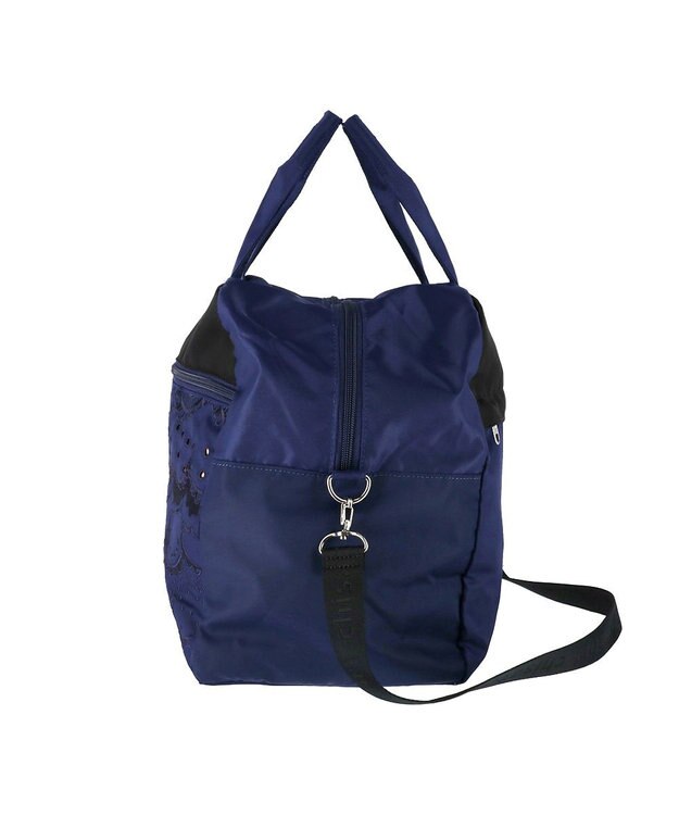 tsumori chisato CARRY スカラップレース ボストンバッグ ショルダーテープ付き 【かわいくて軽い！】 ネイビー