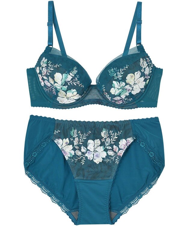 Wing WEB限定　ブラ＆ショーツセット　3/4カップブラ　ウイング／ワコール　CB3710 グレイッシュブルー