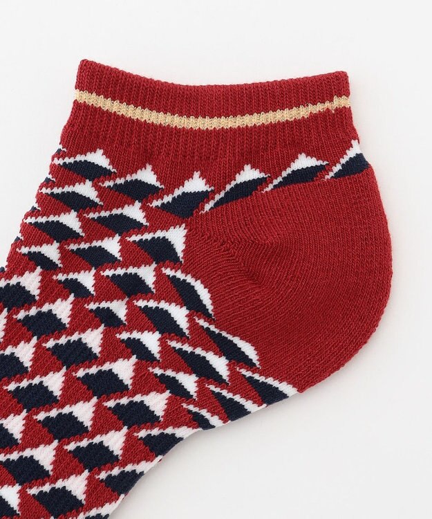 23区GOLF 【WOMEN】フラッグアンクルソックス レッド系5