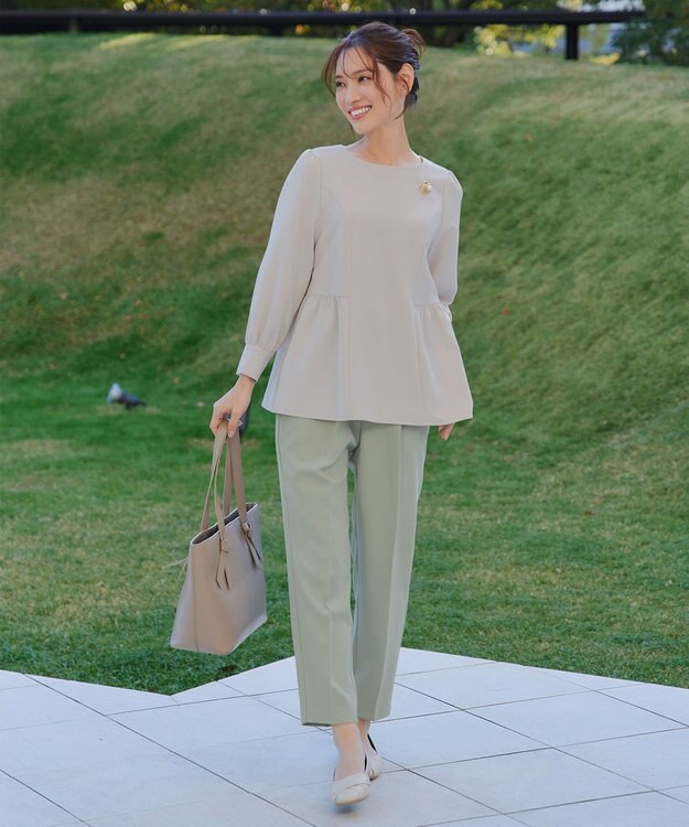 Tiaclasse L 【おのののかさん着用】とろみカラーテーパードパンツ ミント