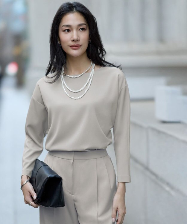 ICB ラリエットロングパールネックレス シルバー系