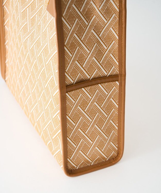 MIYABIYA  LAQUOH クロス柄ジャガードトートバッグ L ベージュ