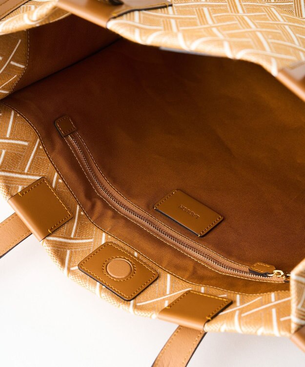 MIYABIYA  LAQUOH クロス柄ジャガードトートバッグ L ベージュ