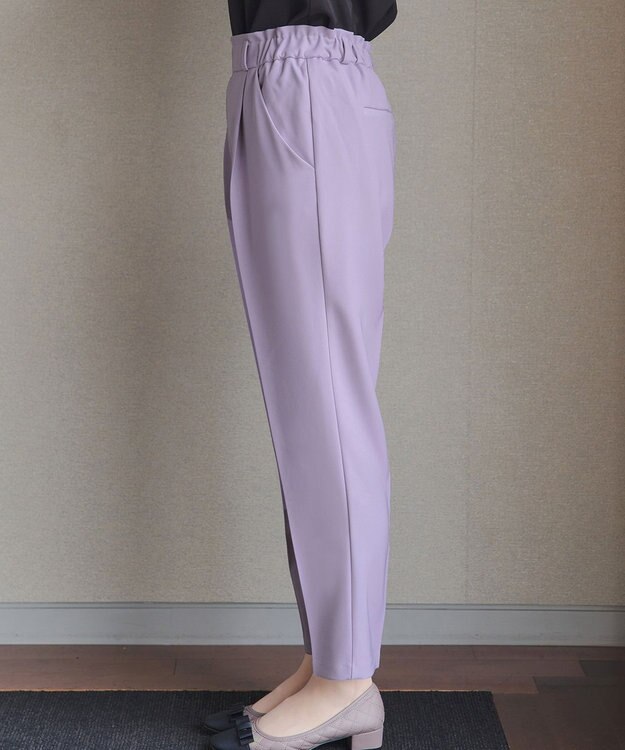 Tiaclasse L 【おのののかさん着用】とろみカラーテーパードパンツ ラベンダー