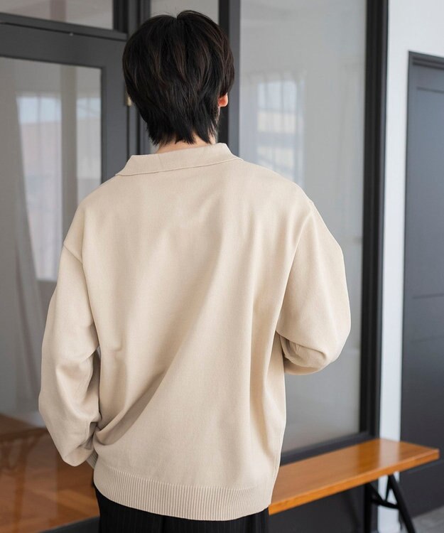 WEGO 【25年秋冬新作/ユニセックス着用ITEM/MLサイズ展開】別注USPOLOニットポロ ホワイトアイボリー