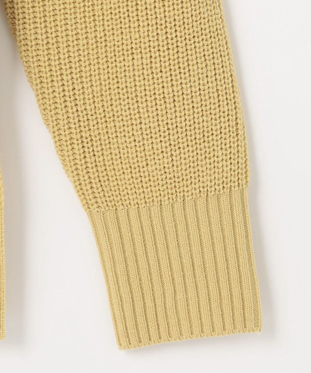 ANY SIS 【洗える】スフレハイネックケーブル ニット ライトイエロー