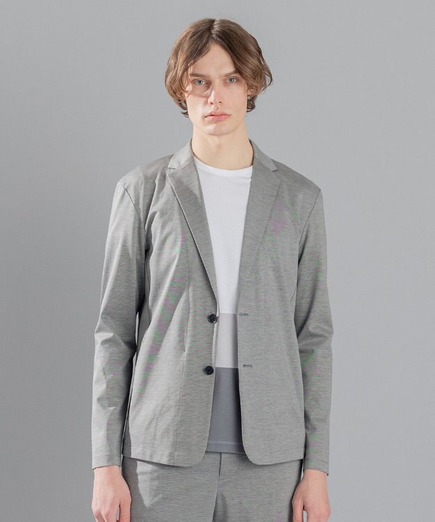 JOSEPH HOMME ハイゲージモックロディ　カットソージャケット ライトグレー系