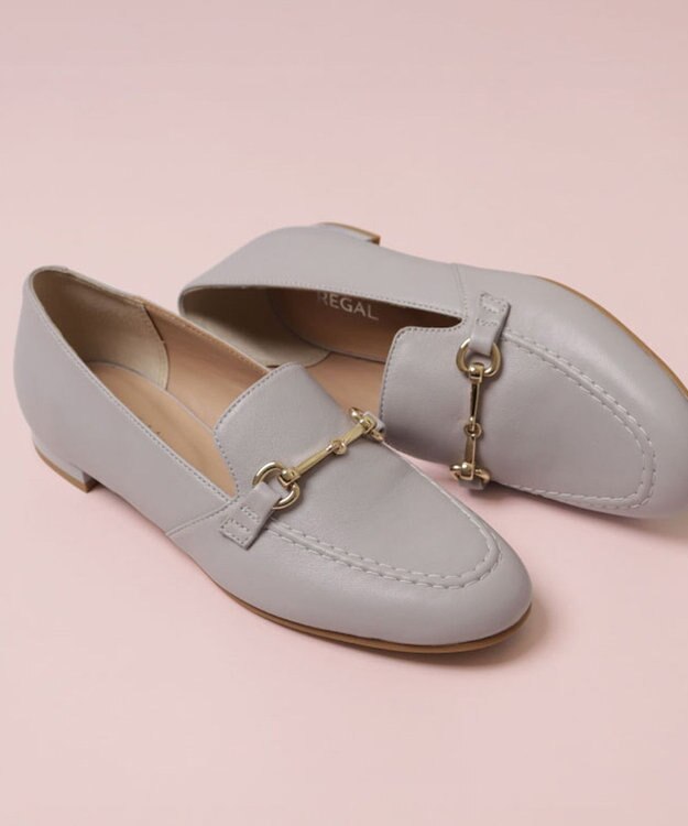 REGAL FOOT COMMUNITY 【リーガルレディース】F70Q ビットモカシューズ フラットシューズ ライトグレー