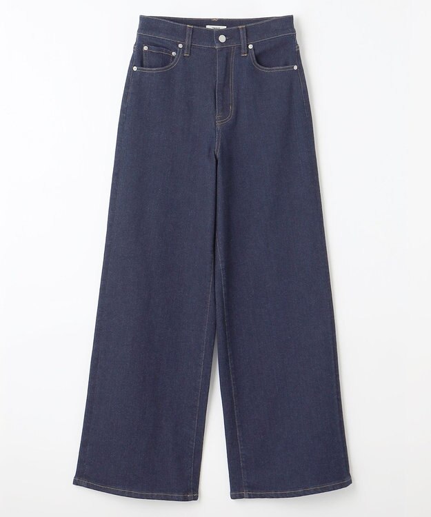 NAVE 【ReNAVE　洗える】ワイドストレッチデニム ネイビー系