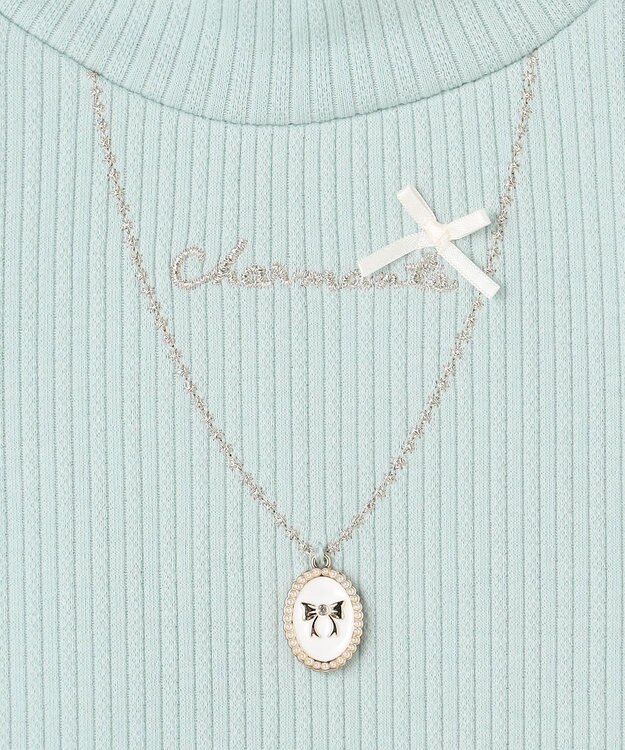 ANY KIDS 裏起毛 ネックレス トレーナー ミント