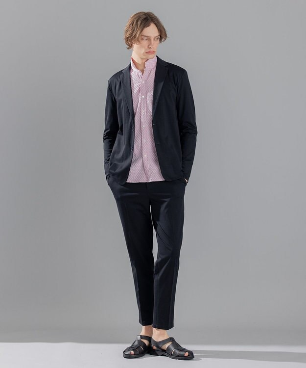 JOSEPH HOMME ハイゲージモックロディ　カットソージャケット ブラック系