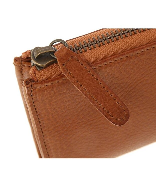 genten トスカ Lファスナー長財布 チャ