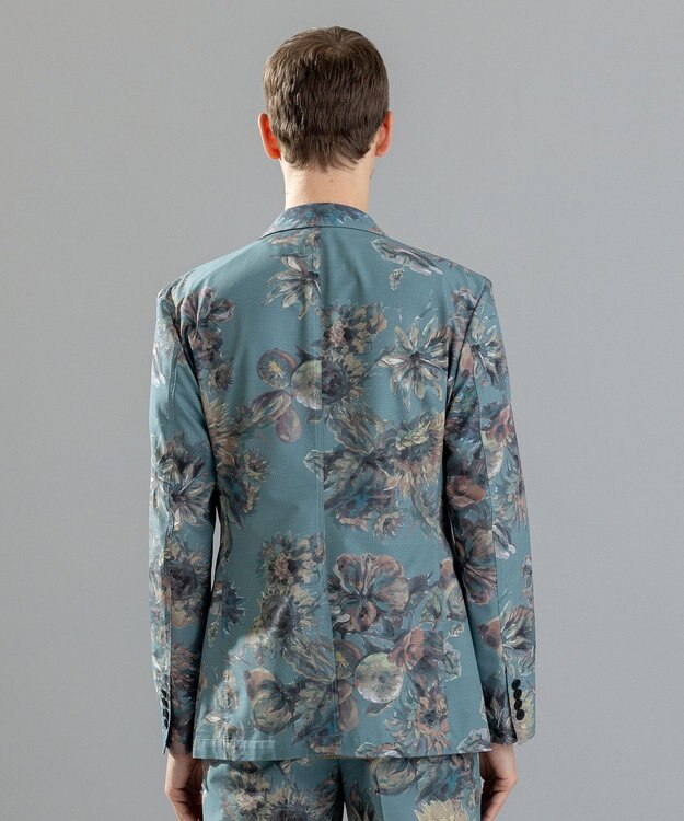 JOSEPH HOMME 【LEON 掲載】クールドッツストレッチトロピカル柄　ジャケット ピーコックグリーン系5