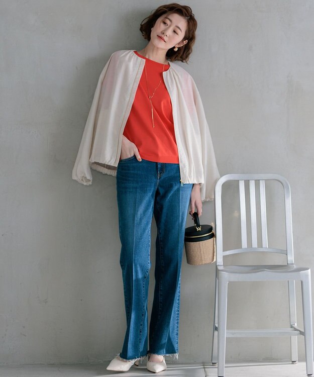 23区 【接触冷感/速乾】シアータンブラー ブルゾン ベージュ系