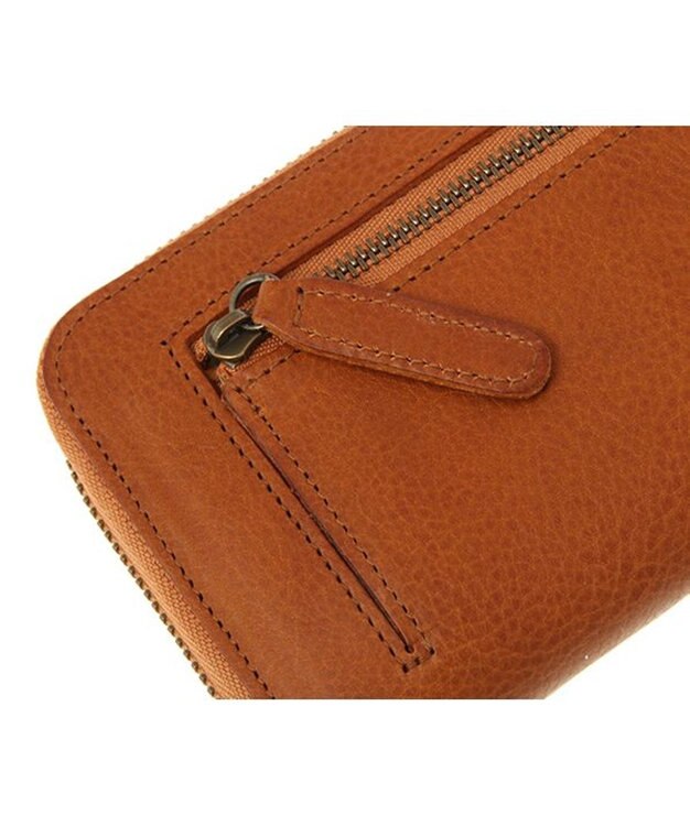 genten トスカ Lファスナー長財布 チャ