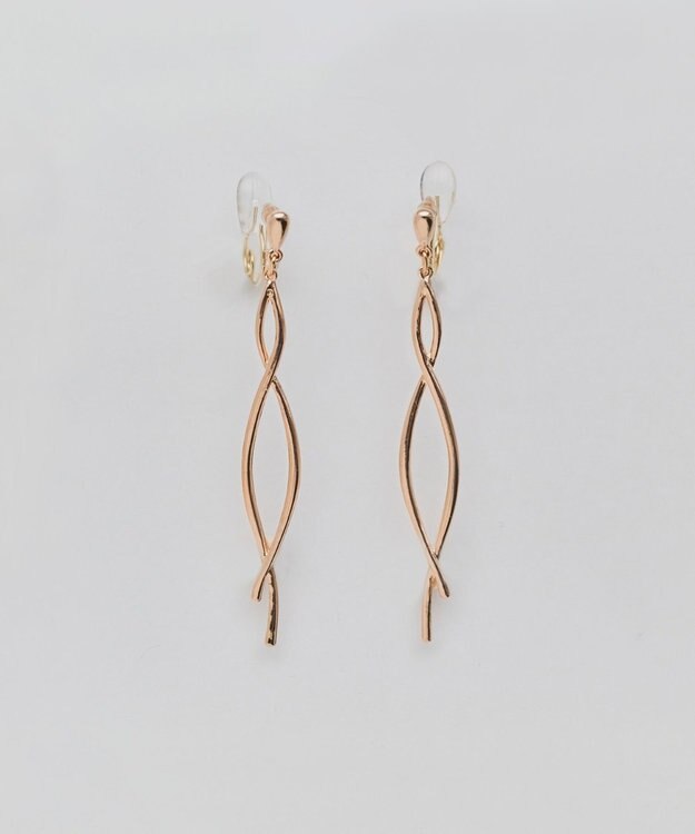 Phoebe 【痛くないシリーズ/金属アレルギー対応】スウィングクリスタルループフィットイヤリング　シャンパンゴールド シャンパンゴールド