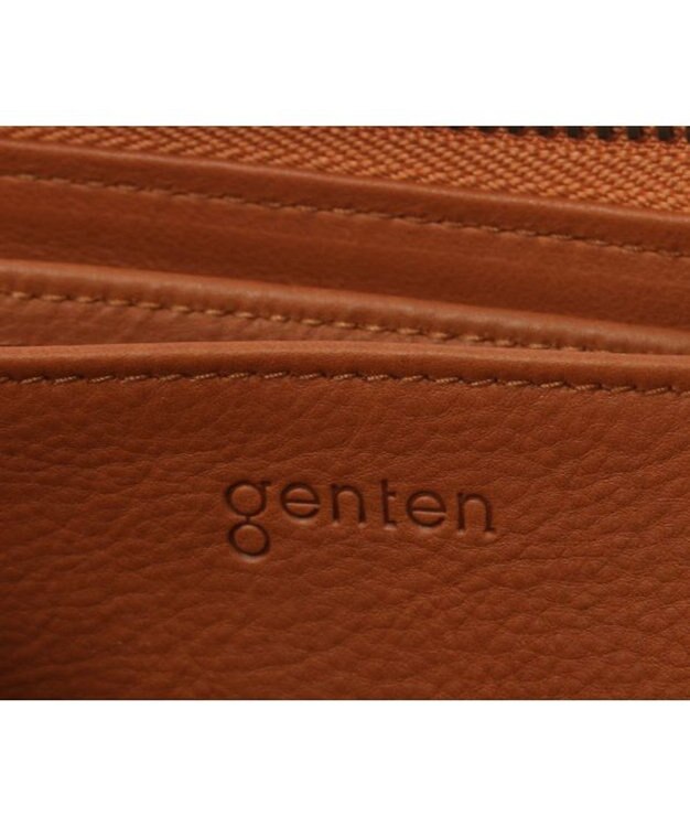 genten トスカ Lファスナー長財布 チャ