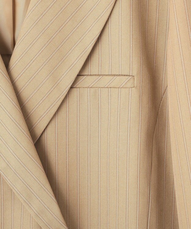 CRAFT STANDARD BOUTIQUE ストライプダブルジャケット Stripe Beige