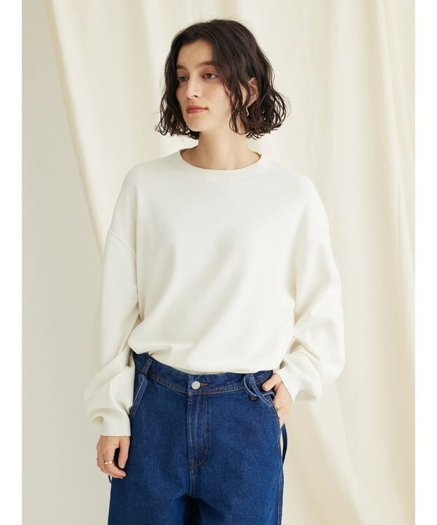 CRAFT STANDARD BOUTIQUE 袖ボリュームニットプルオーバー Ivory