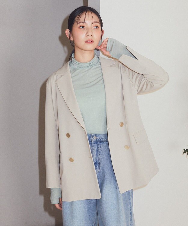 earth music&ecology シアーラメハイネックプルオーバー Mint