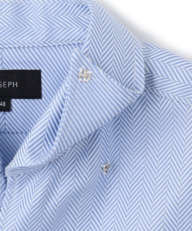 JOSEPH HOMME ツイルヘリンボンクレイジー　イタリアンカラー サックスブルー系1