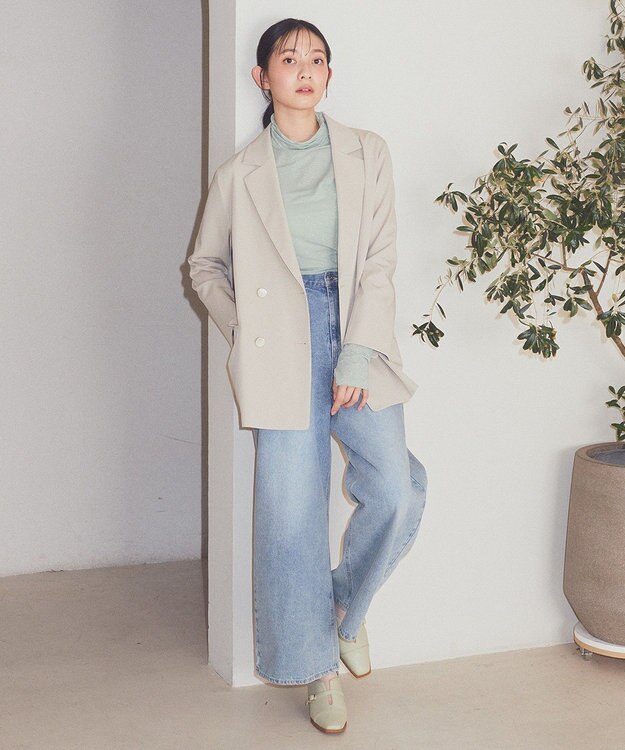 earth music&ecology シアーラメハイネックプルオーバー Mint