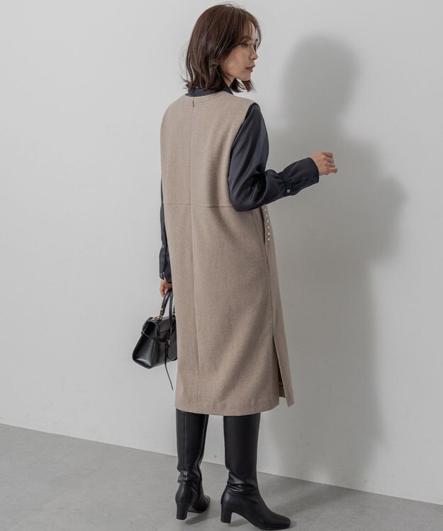 組曲 L 【ご好評につき追加販売 / WEB限定】ミドルジャージー ジャンパースカート ベージュ系