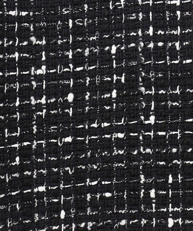 ICB L ロービングツイード ワンピース ブラック×オフホワイト系