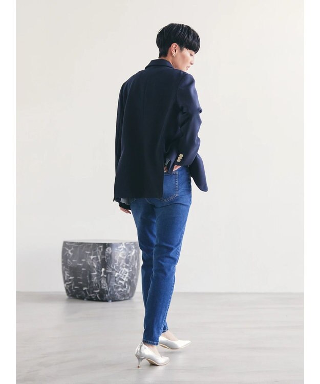 AMERICAN HOLIC Ｗボタンテーラードジャケット Navy