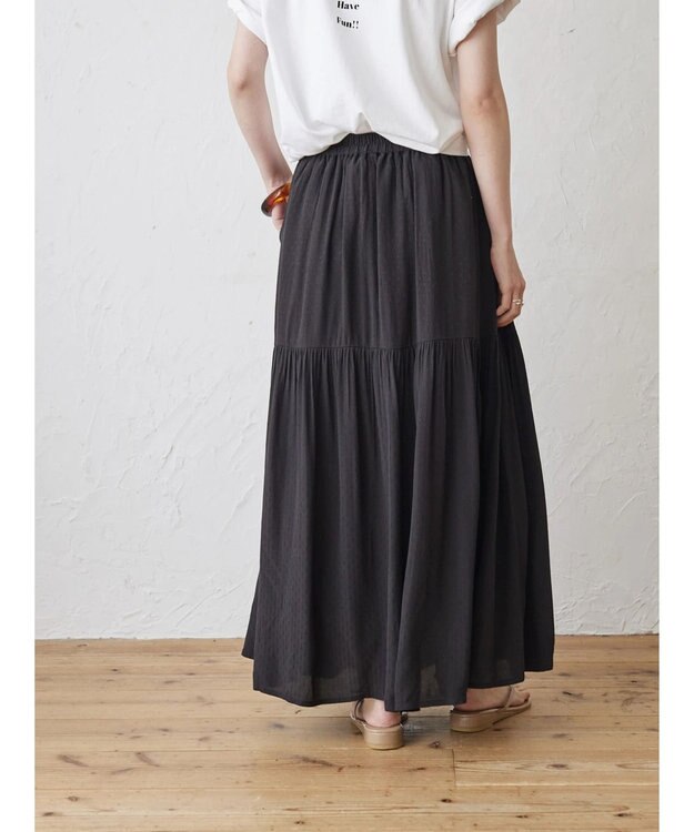 AMERICAN HOLIC ティアードギャザースカート Black