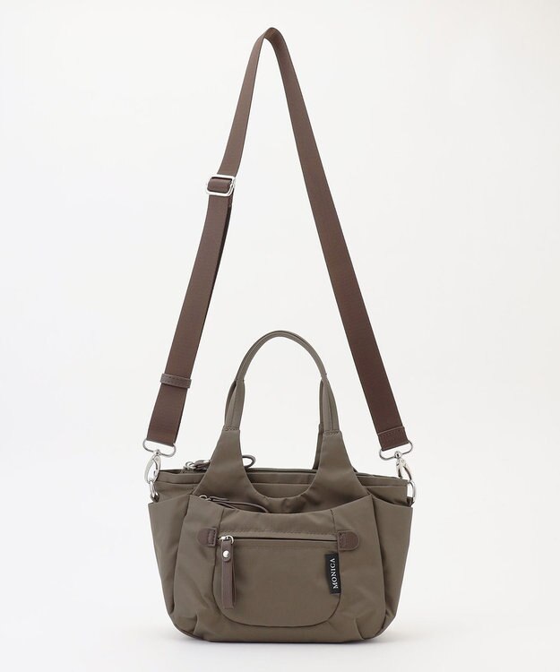 LA BAGAGERIE 【MONICA】ラウンド2WAYミニトートバッグ カーキ