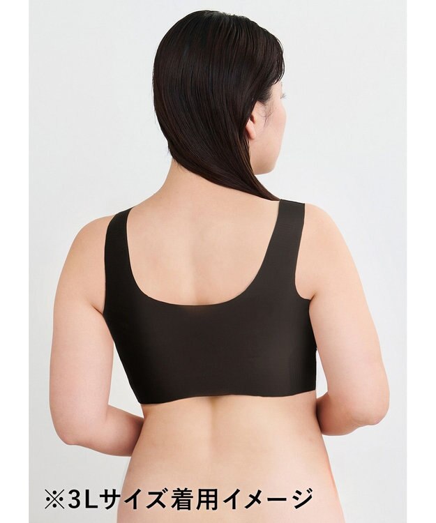 WACOAL 【GOCOCi ゴコチ】 ノンワイヤーブラ ハーフトップ 3Lサイズ～ 大きなバストを安定 まるでつけていないような着ごこち ブラジャー ホックなし レディース CGG533 /ワコール ブラック