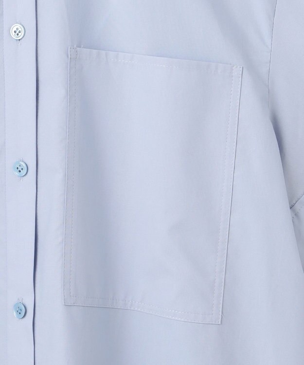 JOSEPH 【洗える】コットンシルク　フルオープンブラウス Sky blue