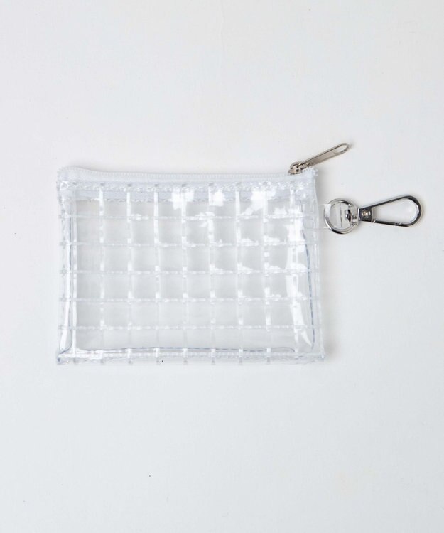 WEGO カラーテープクリアポーチ ホワイト