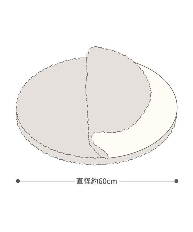 PET PARADISE リサとガスパール 遠赤外線 くつろぎマット Ｓ ホワイト×ブラウン