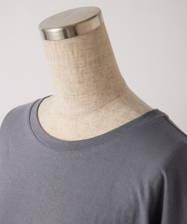 TOQUE 〈大草直子さんアドバイザー〉 【天然素材】タンギスコットン天竺ドルマンTシャツ チャコールグレー