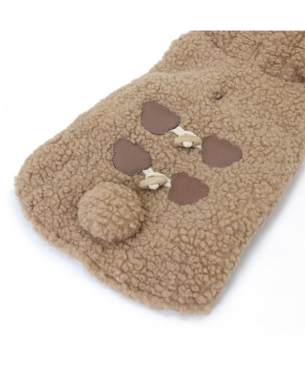 PET PARADISE ペットパラダイス くまちゃん 遠赤外線 綿入ベスト 《チェック柄》小型犬 茶