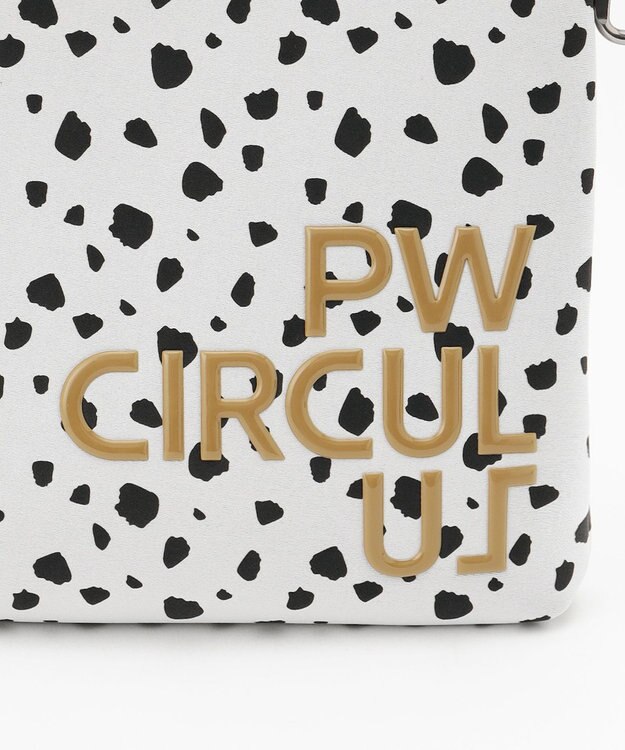 PW CIRCULUS 【UNISEX】ロゴ トートバック クラッチバッグ付き ブラック×ダルメシアン