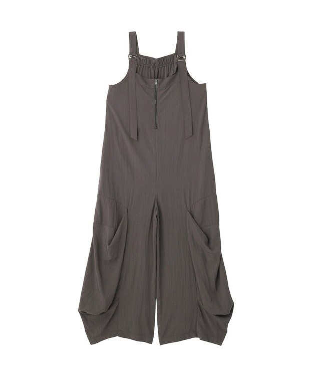 YECCA VECCA 【UVカット/接触冷感/遮熱】COOLコクーンサロペット Charcoal Gray