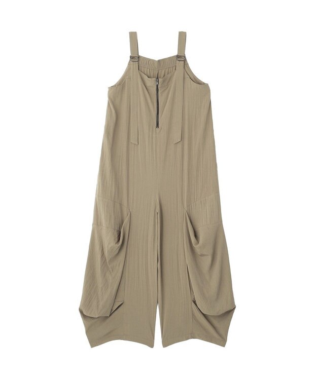 YECCA VECCA 【UVカット/接触冷感/遮熱】COOLコクーンサロペット Khaki